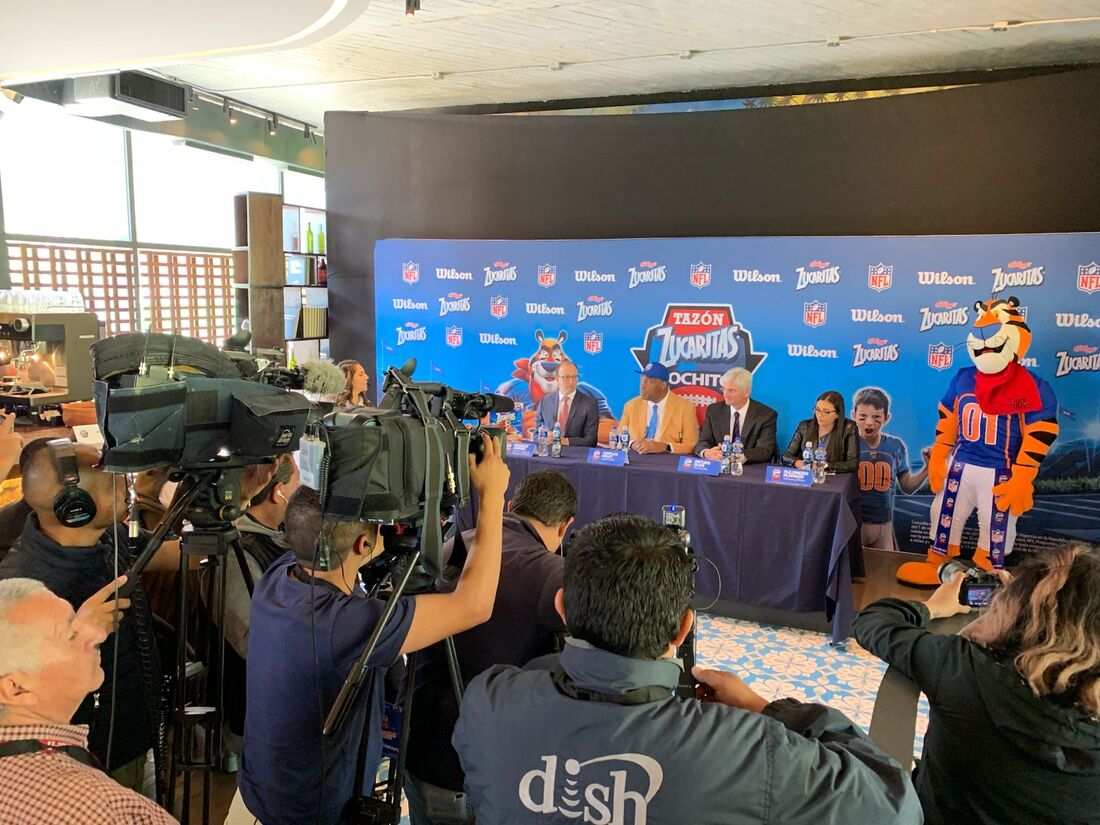 Rueda de prensa Tazón Zucaritas NFL con cobertura de TV